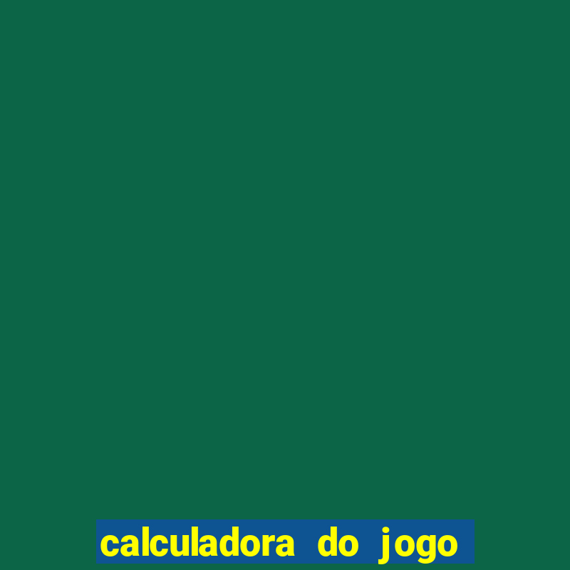 calculadora do jogo do bicho